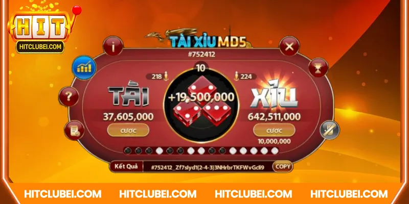 Tài xỉu MD5 – Trải nghiệm công bằng, minh bạch tại Hitclub